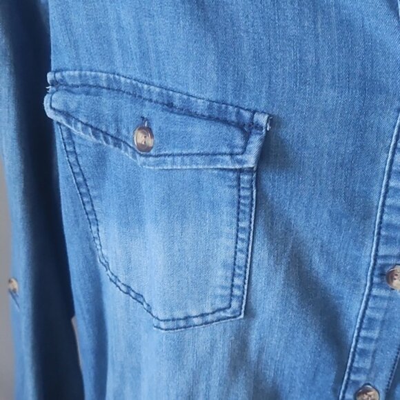 Judy Blue Button Down Denim Dress - Picture 7 of 15